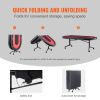 VEVOR 10 Player Foldable Poker Table, Blackjack Texas Holdem Poker Table with Padded Rails and Stainless Steel Cup Holders