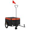 Bike Trailer Black and Orange 99.2 lb Iron