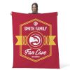 NBA Atlanta Hawks Dominion Personalized Silk Touch Throw Blanket 50X60 Inches