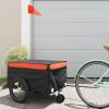 Bike Trailer Black and Orange 99.2 lb Iron