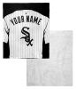[Personalization Only] OFFICIAL MLB Jersey Personalized Silk Touch Sherpa Throw Blanket - White Sox