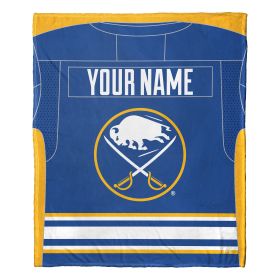 [Personalization Only] OFFICIAL NHL Jersey Silk Touch Throw Blanket - Sabres