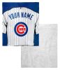 [Personalization Only] OFFICIAL MLB Jersey Personalized Silk Touch Sherpa Throw Blanket - Cubs