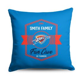 NBA Oklahoma City Thunder Dominion Personalized Throw Pillow 18√ó18 Inches
