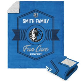 NBA Dallas Mavericks Dominion Personalized Silk Touch Sherpa Throw Blanket 50X60 Inches