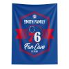NBA Philadelphia 76ers Dominion Personalized Wall Hanging 50√ó60 Inches