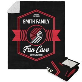 NBA Portland Trail Blazers Dominion Personalized Silk Touch Sherpa Throw Blanket 50X60 Inches