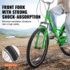 VEVOR Folding Adult Tricycle, 26-Inch 7-Speed Adult Folding Trikes, Carbon Steel 3 Wheel Cruiser Bike with Basket & Adjustable Seat
