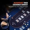VEVOR 8 Player Foldable Poker Table, Blackjack Texas Holdem Poker Table with Padded Rails and Stainless Steel Cup Holders