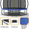 12FT Recreational Kids Trampoline with Safety Enclosure Net & Ladder, Outdoor Recreational Trampolines