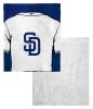 [Personalization Only] OFFICIAL MLB Jersey Personalized Silk Touch Sherpa Throw Blanket - Padres