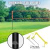 VEVOR Outdoor Portable Volleyball Net System, Adjustable Height Aluminum Poles, Professional Volleyball Set with PVC Volleyball, Pump, Carrying Bag