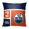 [Personalization Only] OFFICIAL NHL Colorblock Pillow - Edmonton Oilers