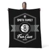 NBA Brooklyn Nets Dominion Personalized Silk Touch Throw Blanket 50X60 Inches