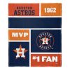 [Personalization Only] OFFICIAL MLB Colorblock Personalized Silk Touch Throw Blanket - Astros