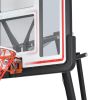 Portable Basketball Hoop Basketball System 8-10ft Height Adjustable for Youth Adults LED Basketball Hoop Lights, Colorful lights, Waterproof