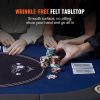 VEVOR 8 Player Foldable Poker Table, Blackjack Texas Holdem Poker Table with Padded Rails and Stainless Steel Cup Holders