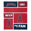 [Personalization Only] OFFICIAL MLB Colorblock Personalized Silk Touch Throw Blanket - Angels