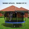 12FT Recreational Kids Trampoline with Safety Enclosure Net & Ladder, Outdoor Recreational Trampolines