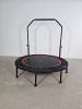 48" Foldable Mini Trampoline Max Load 300lbs, Fitness Rebounder with Adjustable Foam Handle, Exercise Trampoline for Adults Indoor/Garden Workout