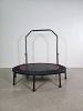 48" Foldable Mini Trampoline Max Load 300lbs, Fitness Rebounder with Adjustable Foam Handle, Exercise Trampoline for Adults Indoor/Garden Workout
