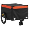 Bike Trailer Black and Orange 99.2 lb Iron