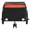 Bike Trailer Black and Orange 99.2 lb Iron