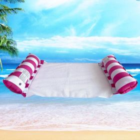 Inflatable Float Hammock; Water Lounges Accessories For Swimming Pool Beach Summer (Color: Pink)