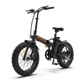 New Pattern Electric Bike Fat Tire With Removable Lithium Battery for Adults (Motor: 500W, Color: Black)