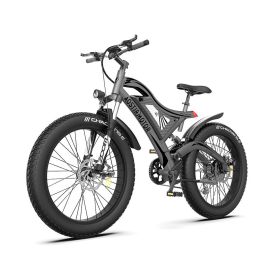 New Pattern Electric Bike Fat Tire With Removable Lithium Battery for Adults (Motor: 750W, Color: Black)