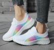 Rainbow Breathable Lace-Up Sneakers