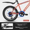 20 Inch Bike Kids Bicycle Kids Montain Bike Gear 7 Speed Bike for Boys and Girls
