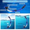 Snorkeling Gear Mask Fin Snorkel Set with Diving Mask Dry Top Snorkel Adjustable Swim Fins for Swimming Snorkeling Travel Diving